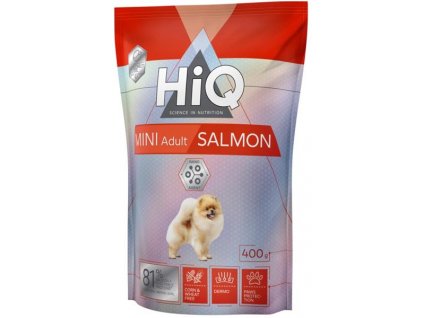 HiQ Dog Dry Adult Mini Salmon 400 g