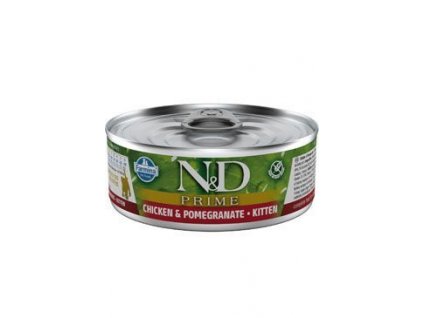 N&D CAT PRIME Kitten Chicken & Pomegranate 70g 1+1 zdarma