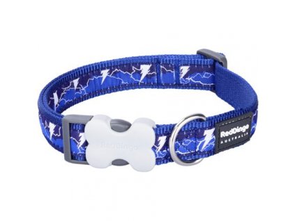 Obojek Red Dingo 12 mm x 20-32 cm - Lightning Dark Blue