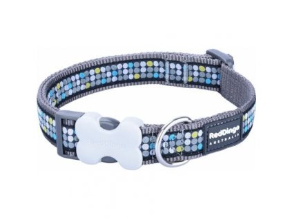 Red Dingo obojek – Modern on Grey – 12 mm x 20-32 cm