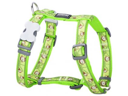 Red Dingo postroj – Monkey Lime Green – 12 mm x 30-44 cm