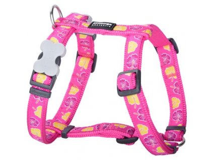 Red Dingo postroj – Hibiscus Hot Pink – 20 mm x 45-66 cm