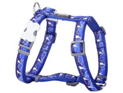 Postroj Red Dingo 25 mm x 56-80 cm - Lightning Dark Blue