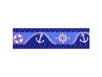 Red Dingo vodítko přepínací – Nautical Dark Blue – 15 mm x 2 m