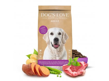 Dog's Love granule Jehněčí Adult 2kg