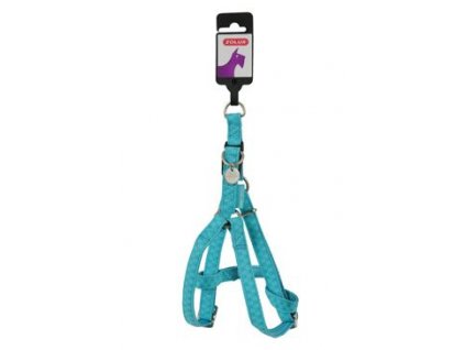 Postroj pes MAC LEATHER tyrkysová 15mm Zolux