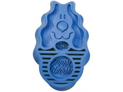 Kartáč gumový KONG ZoomGroom Boysenberry modrý