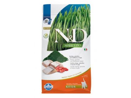 N&D SPIRULINA CAT Kitten Herring & Wolfberry 1,5kg