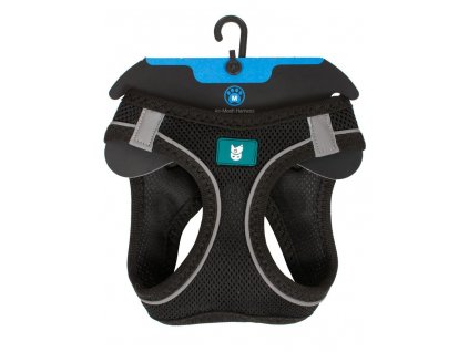 Farm company soft mesh postroj pro psy černý M 44-48cm