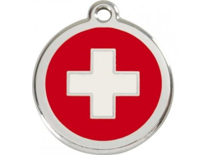 Známka Red Dingo - Švýcarský kříž velikost známky M - 30 mm