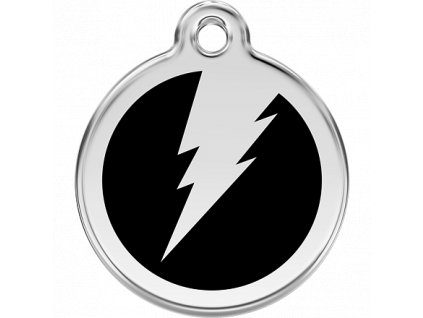 Red Dingo známka – Flash Black – Blesk černý velikost známky M - 30 mm
