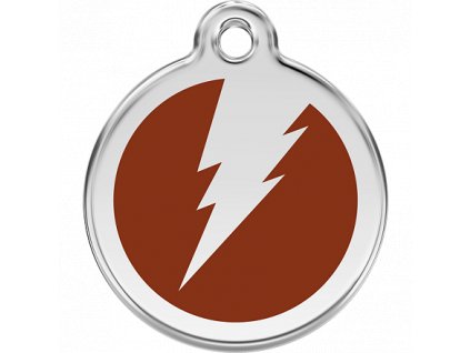 Red Dingo známka – Flash Brown – Blesk hnědý velikost známky S - 20 mm