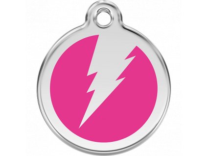 Red Dingo známka – Flash Hot Pink – Blesk tmavě růžový velikost známky M - 30 mm