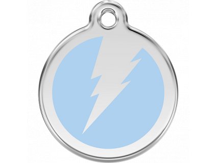 Red Dingo známka – Flash Light Blue – Blesk světle modrý velikost známky M - 30 mm