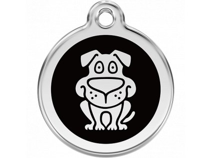 Red Dingo známka – Dog Black – Pes černý velikost známky M - 30 mm