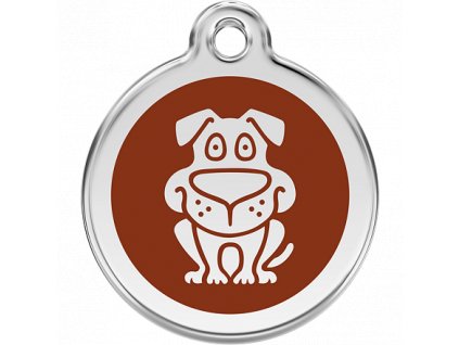 Známka Red Dingo Pes hnědá velikost známky M - 30 mm