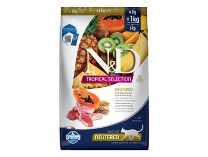 N&D TROPICAL SELECTION CAT Lamb Neutered 4+1kg