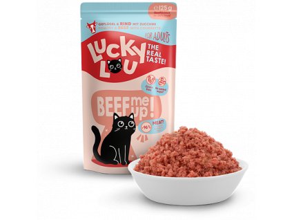 Lucky Lou Lifestage Adult s drůbežím a hovězím masem 125 g