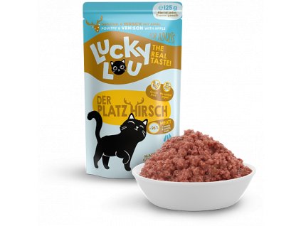 Lucky Lou Lifestage Adult s drůbežím a jelením masem 125 g