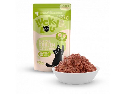 Lucky Lou Lifestage Kitten s drůbežím a hovězím masem 125 g