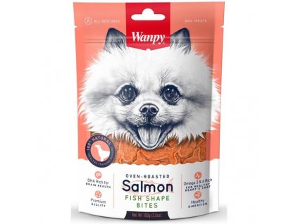 Wanpy Dog Salmon Fish Shape bites 100g