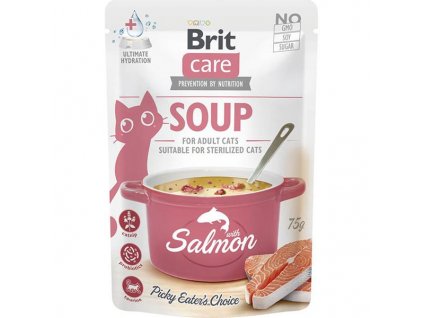 Brit Care Cat Soup with Salmon, 75 g