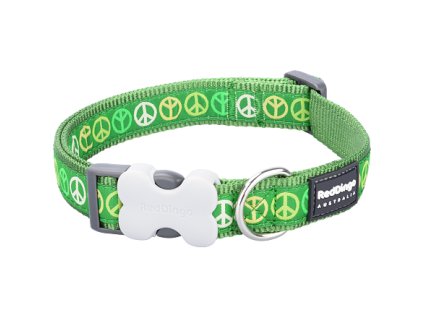 Red Dingo obojek – Peace Green – 20 mm x 30-47 cm