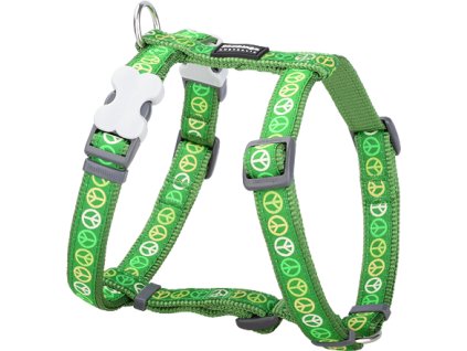Postroj Red Dingo 15 mm x 36-54 cm - Peace Zelená