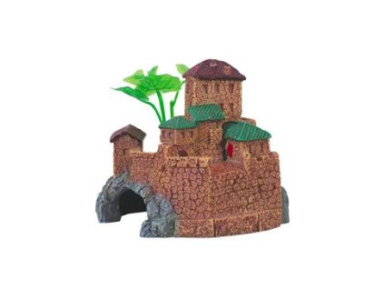 Akvarijní dekorace MEDIEVAL Vesnice S 8cm Zolux