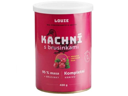 Louie konz.pro psy kachní s brusinkami 400 g