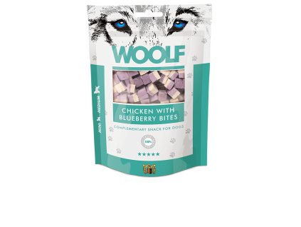 WOOLF Kousky z kuřecího masa s borůvkami 100g