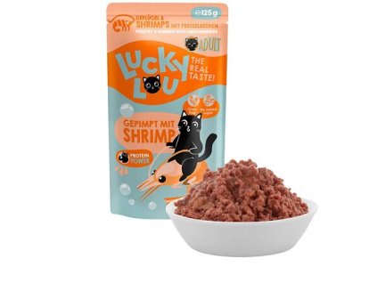 Lucky Lou Lifestage Adult s drůbežím masem a krevetami 125 g