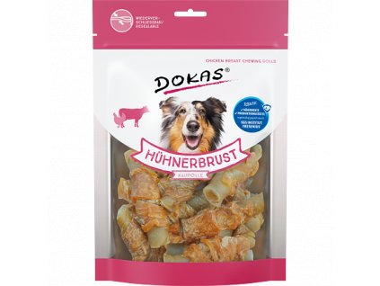 Dokas Rolky z hovězí kůže obalené kuřecím masem 250 g