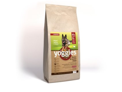Yoggies 1,2 kg Kuřecí a hovězí granule lisované za studena s probiotiky