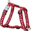Red Dingo postroj – White Spots on Red – 12 mm x 30-44 cm