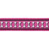 Red Dingo obojek reflexní – Bones Hot Pink – 25 mm x 41-63 cm