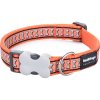 Red Dingo obojek reflexní – Bones Orange – 15 mm x 24-36 cm