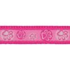 Red Dingo postroj – Paw Impressions Hot Pink – 15 mm x 36-54 cm