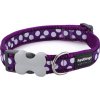 Red Dingo obojek – White Spots on Purple – 25 mm x 41-63 cm