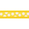Red Dingo postroj – White Spots on Yellow – 20 mm x 45-66 cm
