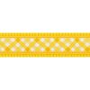 Red Dingo vodítko – Gingham Yellow – 12 mm x 1,8 m