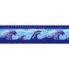 Red Dingo obojek – Waves Navy – 25 mm x 41-63 cm