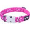 Red Dingo obojek – Peace Hot Pink – 25 mm x 41-63 cm