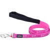 Red Dingo vodítko – Peace Hot Pink – 12 mm x 1,8 m