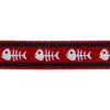 Red Dingo obojek pro kočky – Fishbone Red – 12 mm