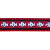 Red Dingo obojek pro kočky reflexní – Fish Red – 12 mm