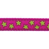 Red Dingo obojek pro kočky – Stars Lime on Hot Pink – 12 mm