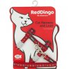 Red Dingo postroj s vodítkem pro kočky – Paw Impressions Red – 12 mm