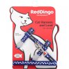 Postroj Red Dingo s vodítkem-kočka- White Spots on Navy