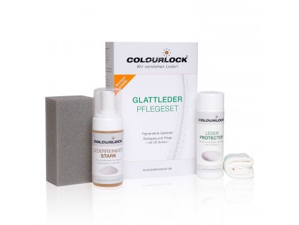COLOURLOCK GLATTLEDER PFLEGESET STARK Kit zur Reinigung und zum Schutz von stark verschmutztem Leder
